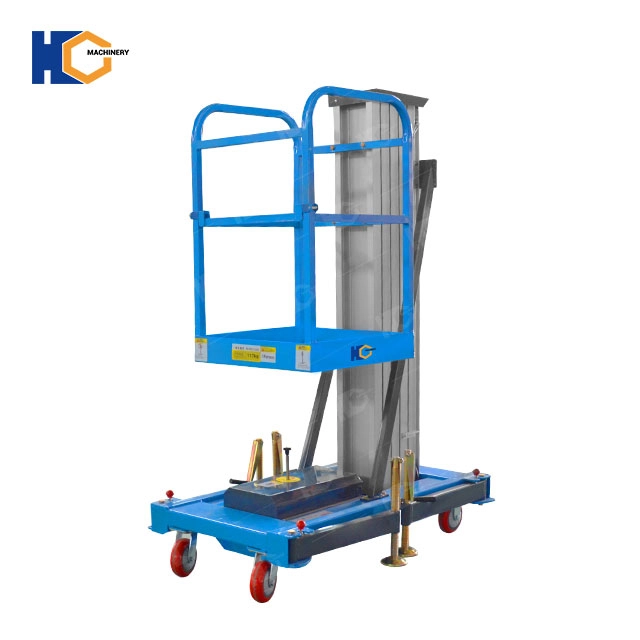 10m aluminum alloy mast lift for outdoor aerial work